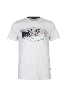 Tricou tip polo barbatesc Pierre Cardin Print Play, Ecru Tricou tip polo barbatesc Pierre Cardin Print Play, Ecru