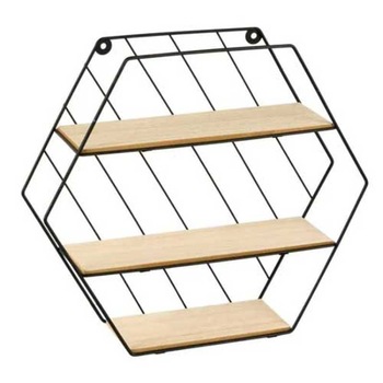 Raft modern pentru living sau dormitor din metal si lemn, pentru perete , ATS, lungime 35 cm Raft modern pentru living sau dormitor din metal si lemn, pentru perete , ATS, lungime 35 cm