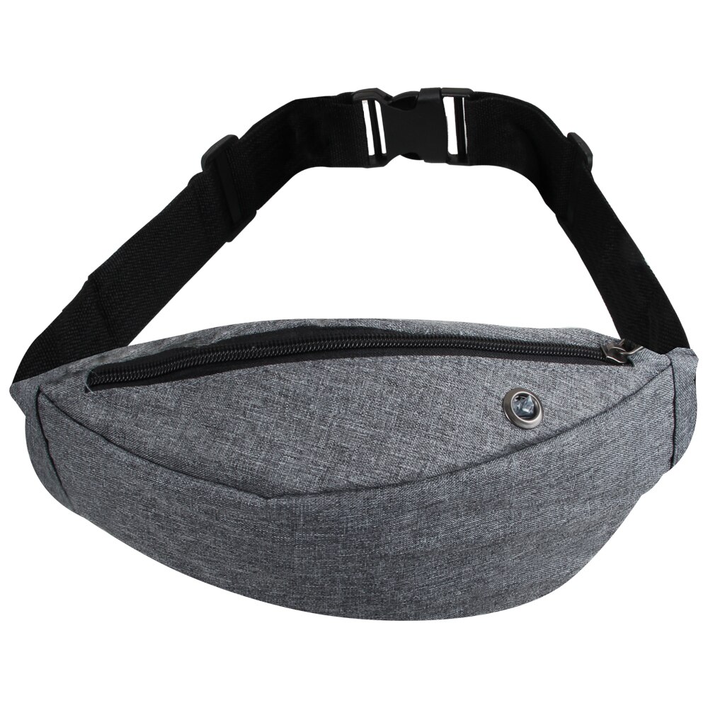 Borseta sport de brau, material textil, gri, 24 x 14 cm, ABC292