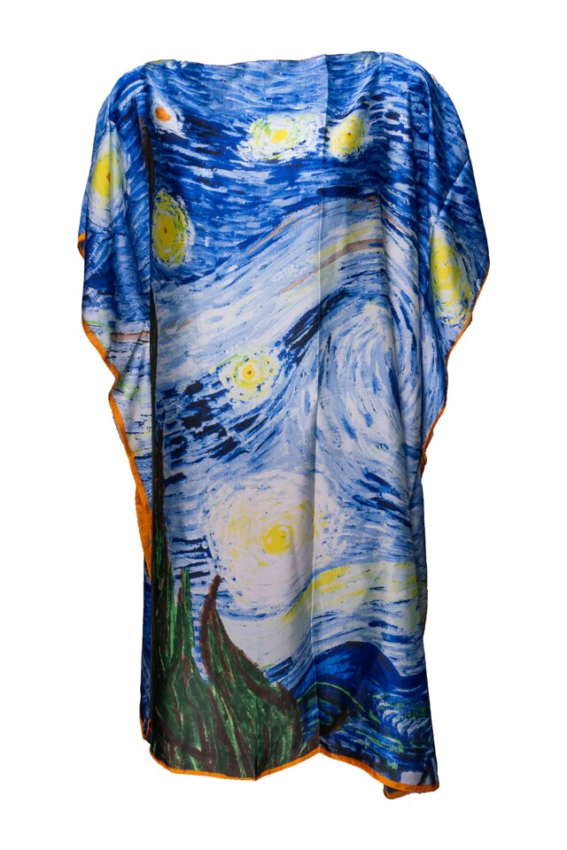 Rochie tip poncho dama, Dacali, 1A, marime universala, Albastru, One Size