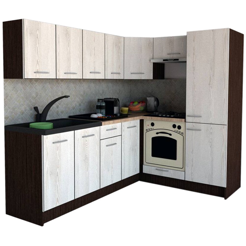 Set Bucatarie De Colt Gena New 5 Dr 170 220 Genarom Cu Corp De Cuptor Wenge Decor K010 Emag Ro