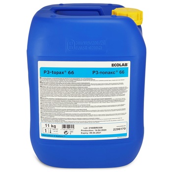 Detergent dezinfectant lichid alcalin profesional avizat, cu clor activ, TOPAX 11 KG P3 66 ECOLAB pentru curatarea cu spuma in industria alimentara Detergent dezinfectant lichid alcalin profesional avizat, cu clor activ, TOPAX 11 KG P3 66 ECOLAB pentru curatarea cu spuma in industria alimentara