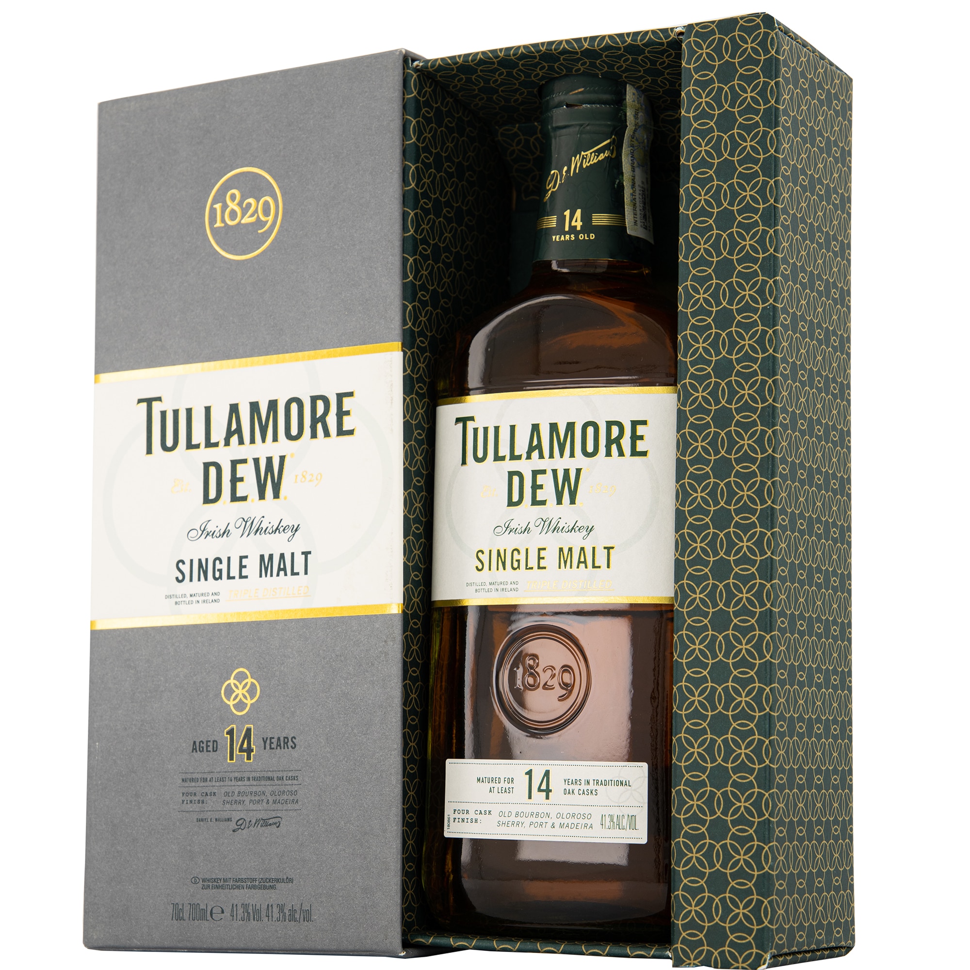 WHISKY TULLAMORE DEW 14YO SINGLE MALT, 41.3%, 0.7L