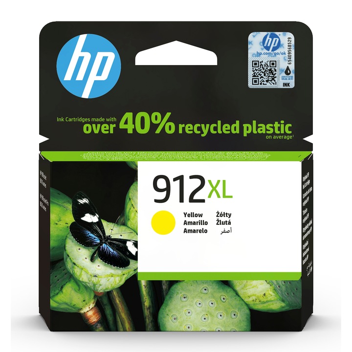 Мастило HP 912XL Yellow Original ~700 стр, Съвместимост Instant Ink