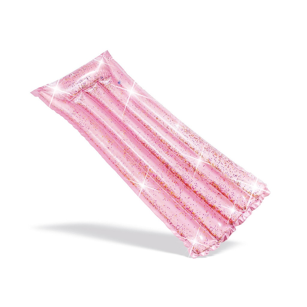 Saltea de plaja Intex Glitter Mat, roz