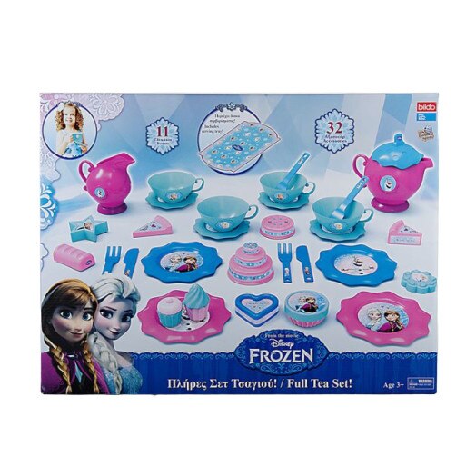 Set serviciu de ceai, include dulciuri si prajituri de jucarie, multicolor, 3 ani +, 32 articole, Frozen