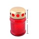 Candela Sticla cu Capac, Timp Ardere 14 h, 120x60 mm, Culoare Rosie
