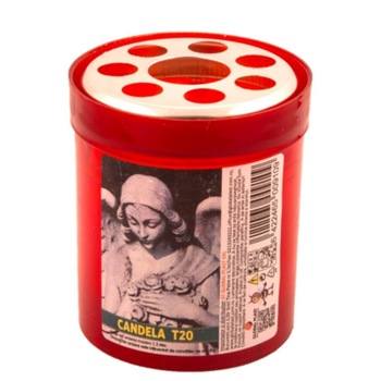 Candela Parafina cu Capac, Timp Ardere 30 h, 85x65 mm, Culoare Rosie Candela Parafina cu Capac, Timp Ardere 30 h, 85x65 mm, Culoare Rosie