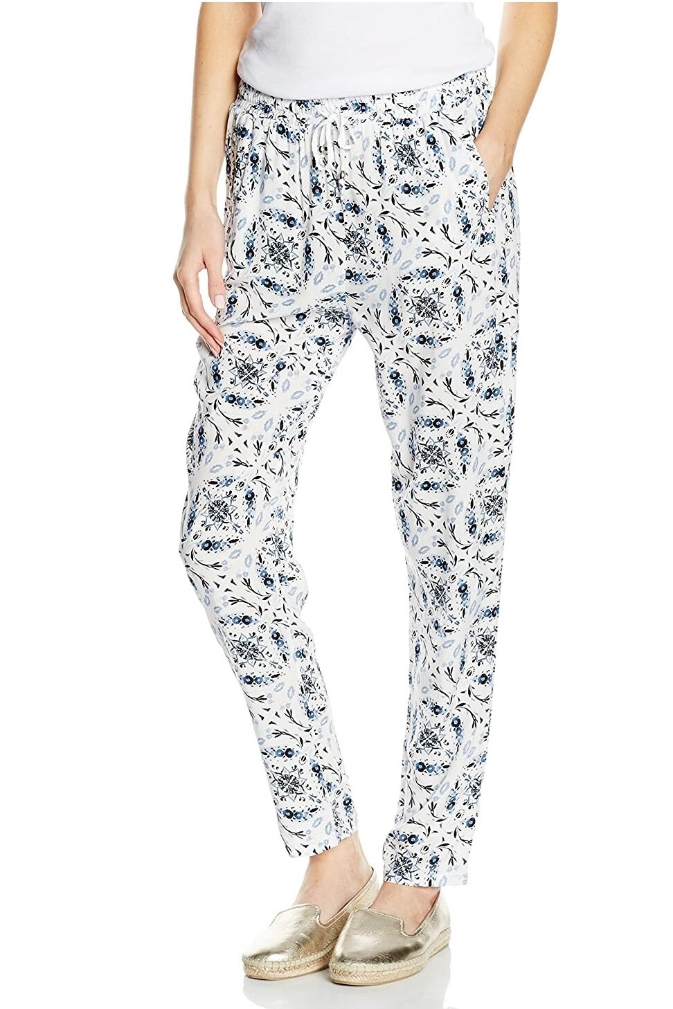 Pantaloni, Broadway, Alb/Albastru, XS