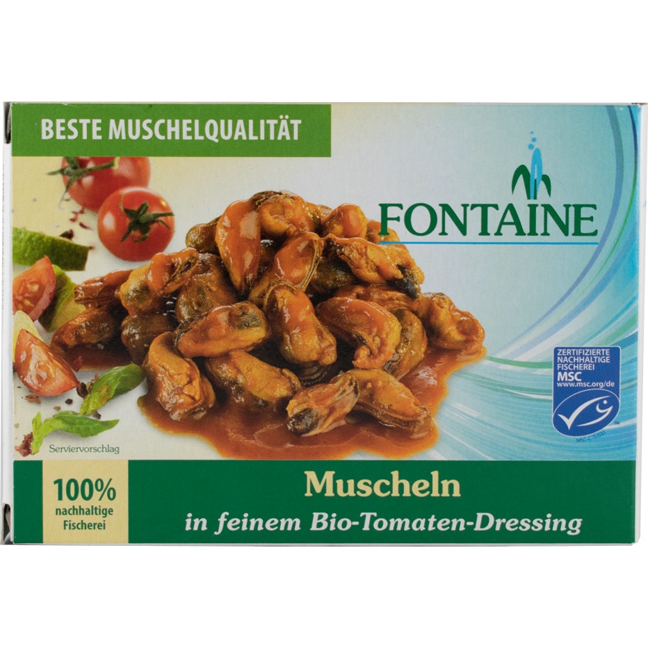 Midii in dressing bio de rosii, Fontaine 110g