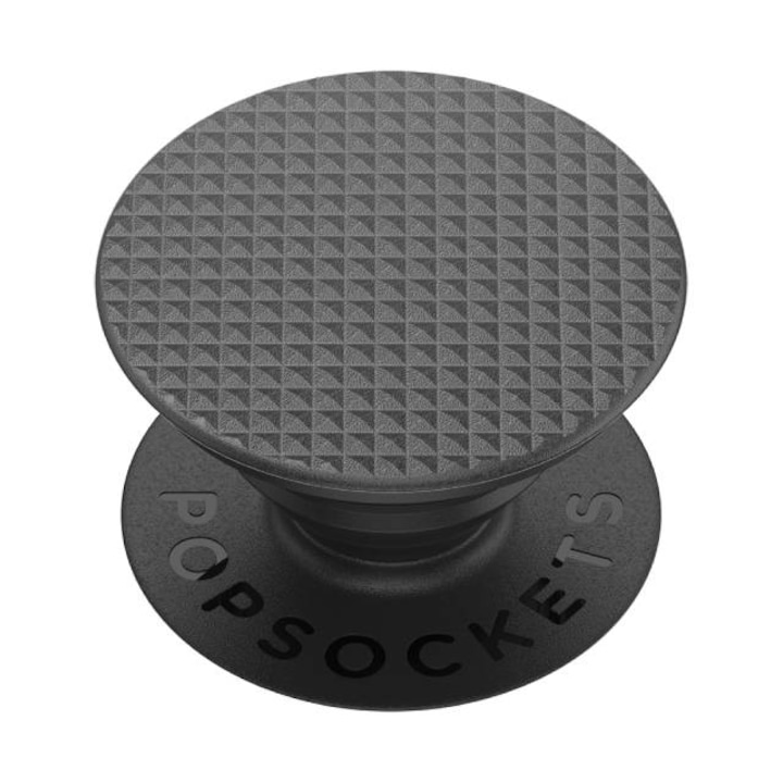 PopGrip® Knurled Texture Black Original ujjtámasz, telefonra szerelhető támaszték
