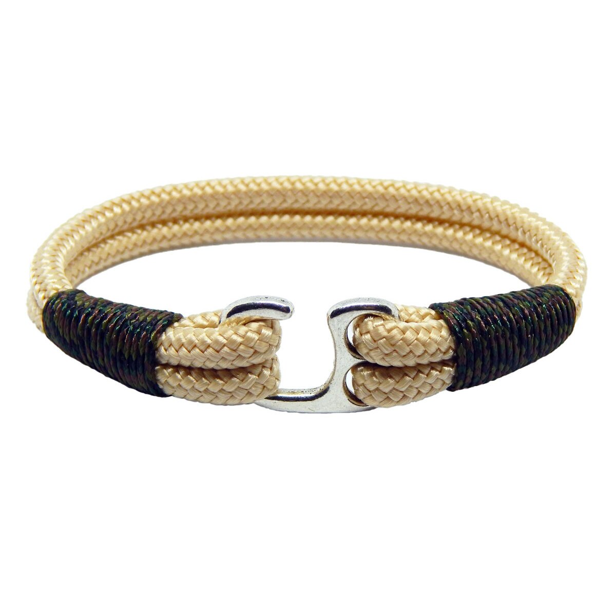Bratara din snur paracord pp cu carlig argintiu 289u