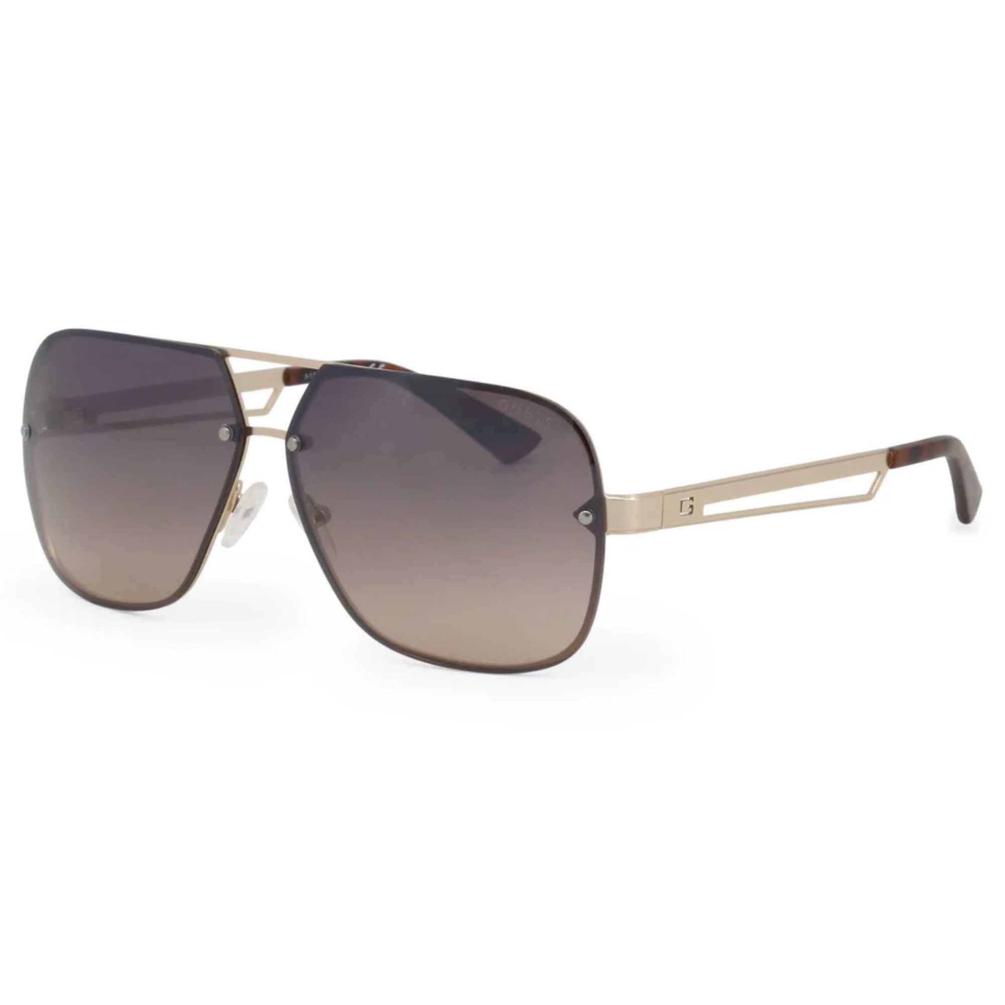 Ochelari de soare barbati Guess Rectangular Light Gold/Havana Brown Gradient GF5024/S-49F