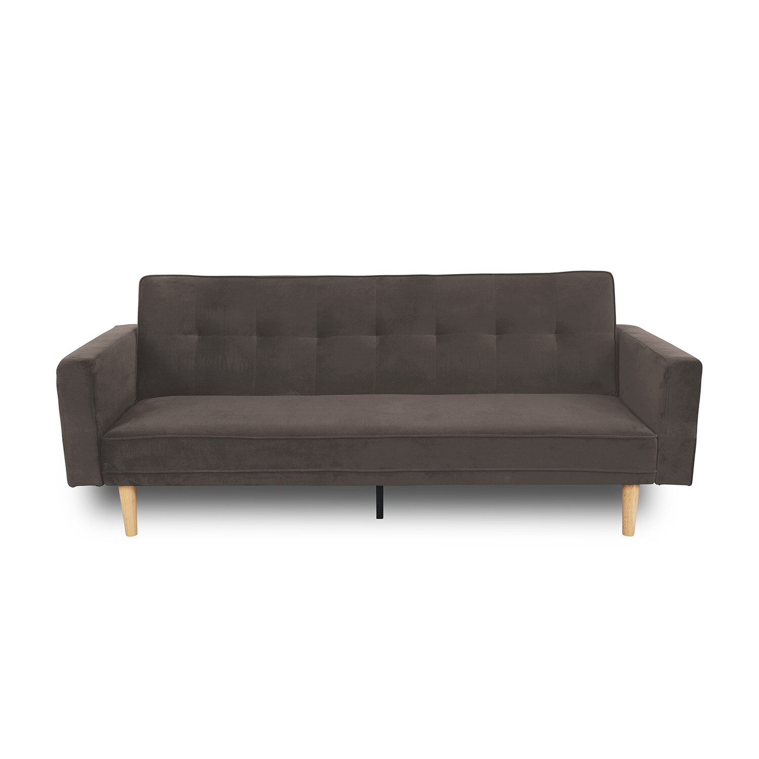 Canapea extensibila 3 locuri Iulia, Mobila Sigma, catifea Elephant Grey, 210x87x86 cm