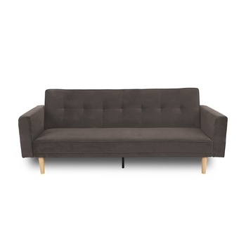 Canapea extensibila 3 locuri Iulia, Mobila Sigma, catifea Elephant Grey, 210x87x86 cm Canapea extensibila 3 locuri Iulia, Mobila Sigma, catifea Elephant Grey, 210x87x86 cm