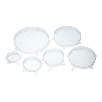 Set 12 Capace Silicon Premium flexibile ,inlocuitor folie strech,dimensiuni diferite,reutilizabile,elastice,Alb transparent Set 12 Capace Silicon Premium flexibile ,inlocuitor folie strech,dimensiuni diferite,reutilizabile,elastice,Alb transparent