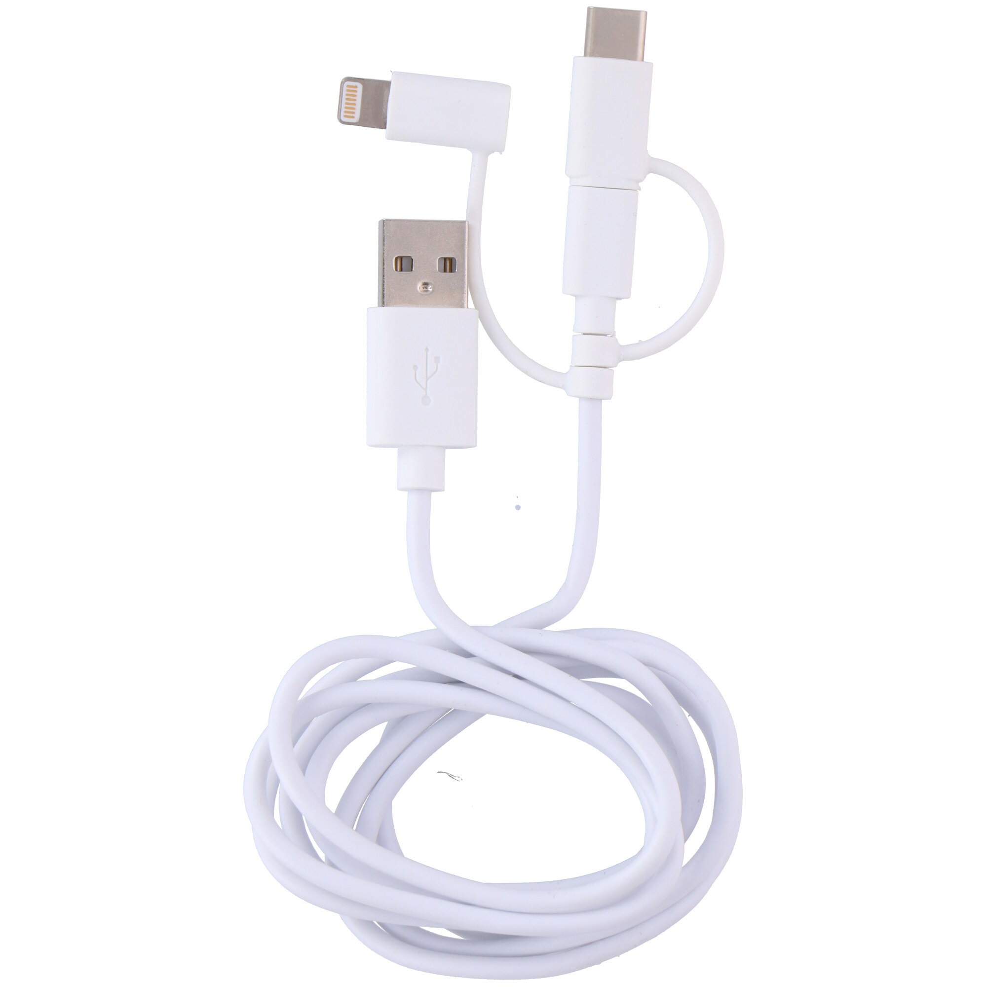 Cablu incarcare 3 in 1 microUSB tipC 2.1A Dunlop