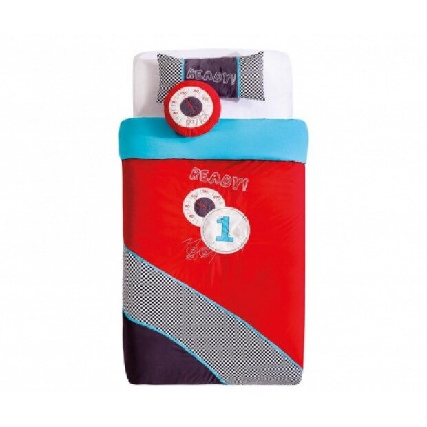 Set cuvertura pat copii si 2 perne decorative Bispread Multicolor