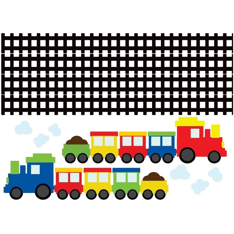 Cu trenul - Sticker Decorativ