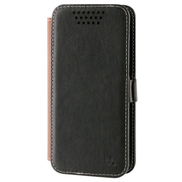 Кейс 4smarts DALSTON Book Universal за смартфони до 5.1 инча, Кожа, Черен
