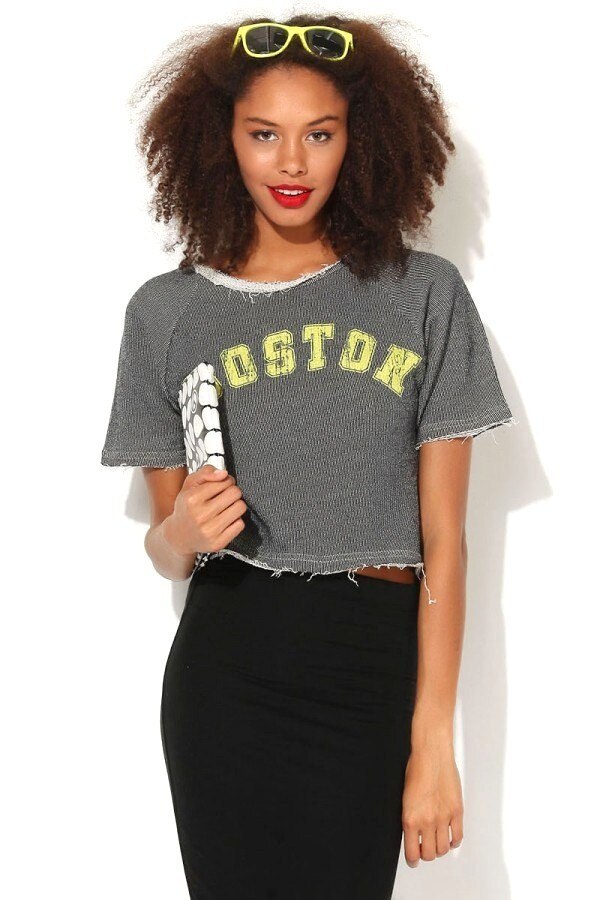 Bluza scurta sport cu imprimeu BSL