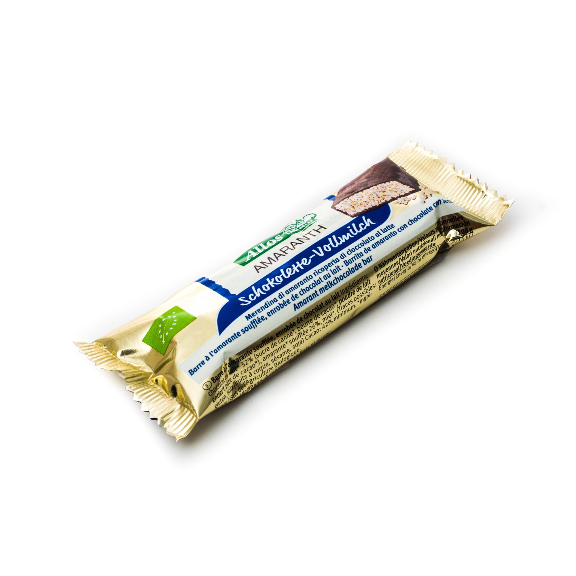 Baton Eco, din amarant cu ciocolata si lapte ,25g