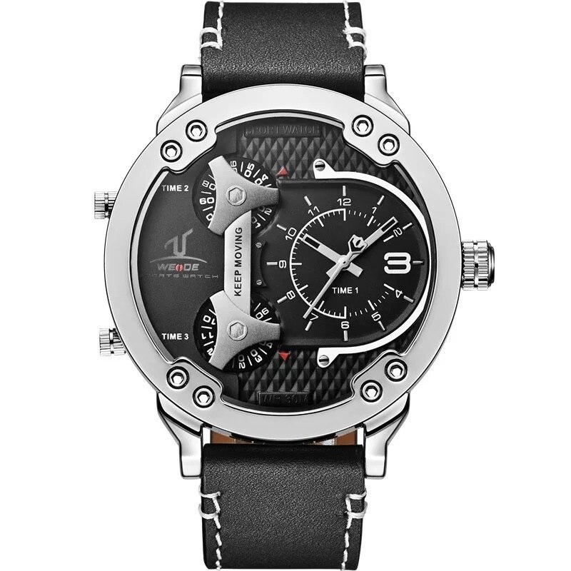 Ceas barbatesc casual, sport Weide W113, curea piele, afisaj analog