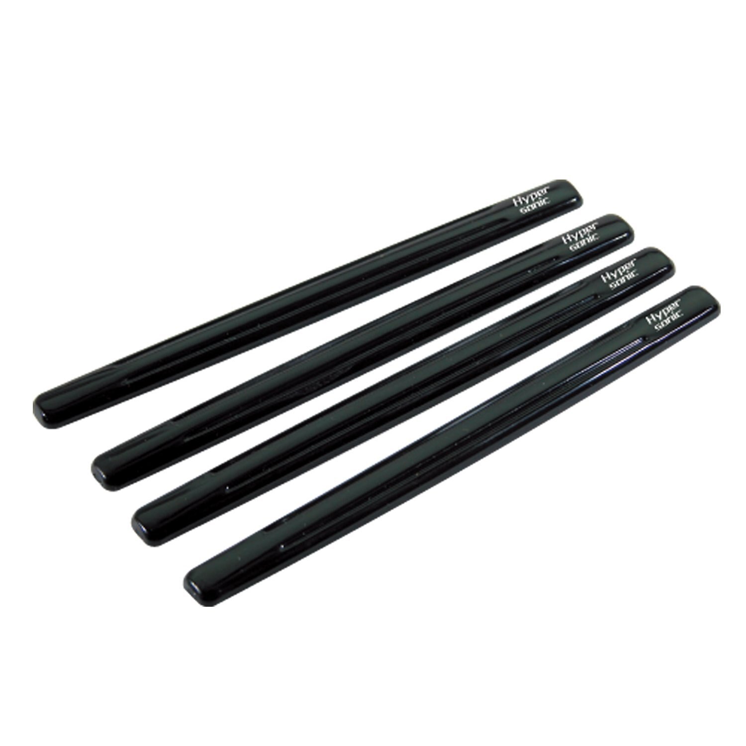 Set 4 protectii usa, Hypersonic, PVC, Negru, 14,5 cm