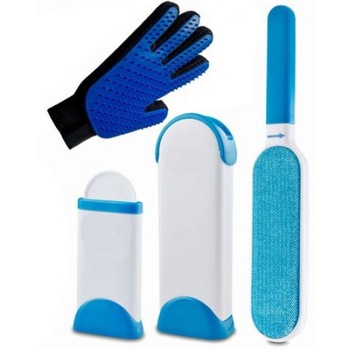 Set pentru indepartarea parului de animale compus din 2 perii portabile cu autocuratare si manusa pentru periat Set pentru indepartarea parului de animale compus din 2 perii portabile cu autocuratare si manusa pentru periat