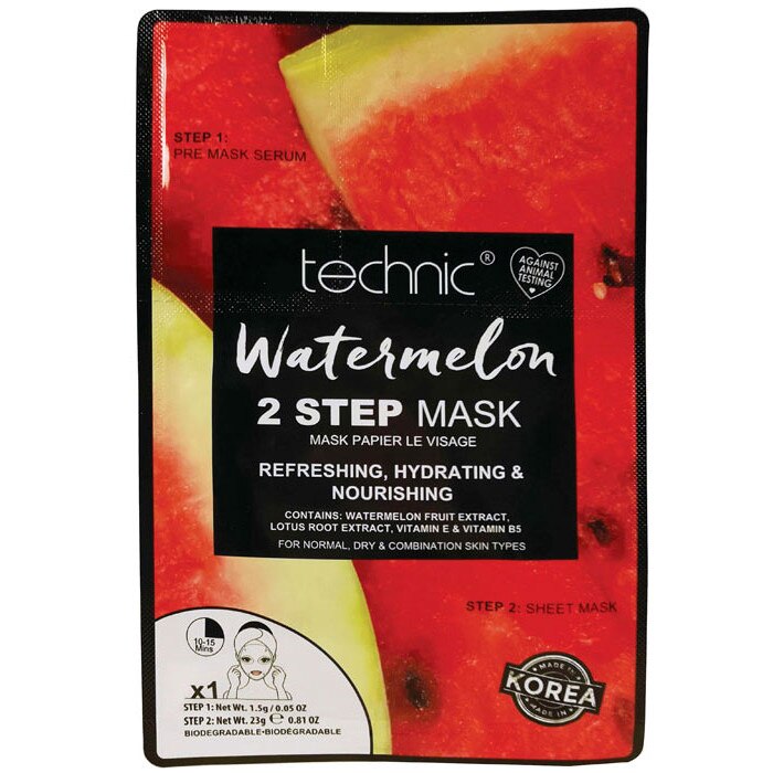 Masca cu pepene, Vitamina E & B5, TECHNIC Watermelon, 2 Pasi, 1.5 g x 23 g