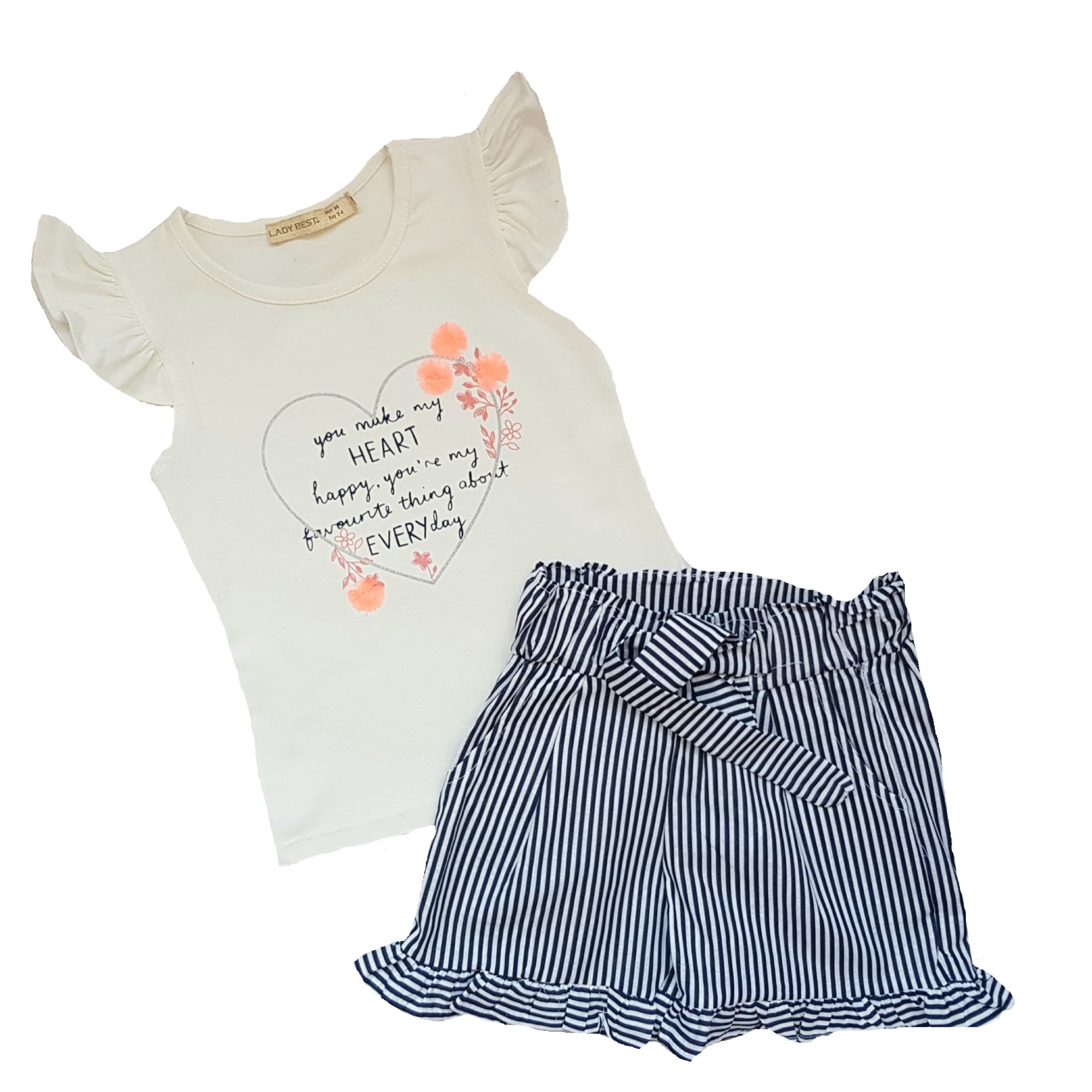 Compleu din 2 piese, Hippil, fusta pantalon, Multicolor