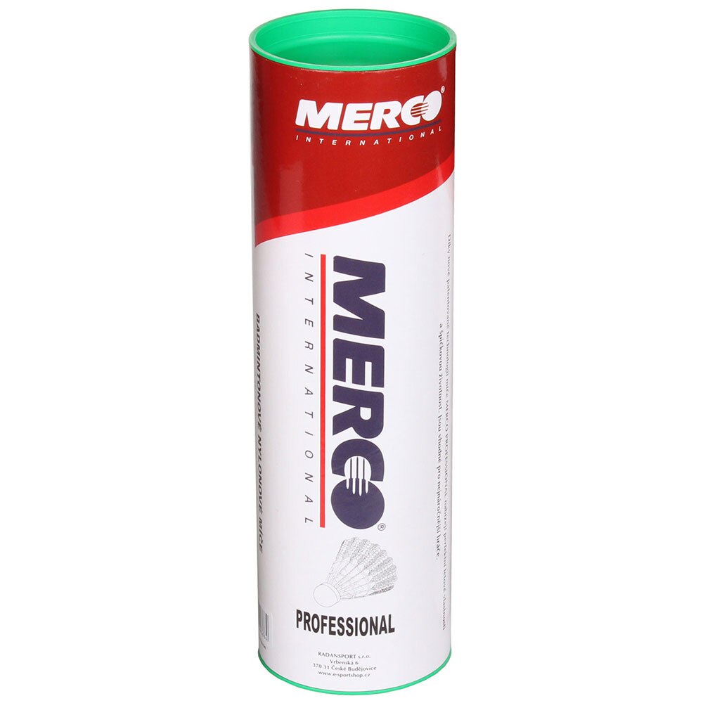 Set 6 fluturasi badminton, Merco Shuttlecocks Professional, verde - viteza redusa