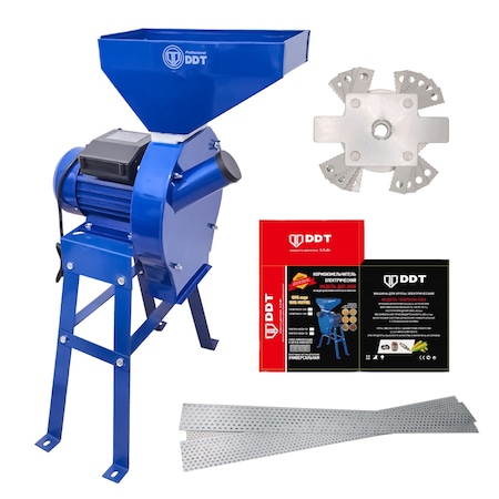 Moara electrica cu Suport pentru cereale, boabe si stiuleti porumb, DDT, 3500 W, 3000 rpm, 200 Kg/h