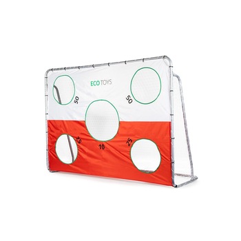 Poarta de fotbal sau handbal, cu tinta pentru antrenament, dimensiune 240x170 cm Poarta de fotbal sau handbal, cu tinta pentru antrenament, dimensiune 240x170 cm