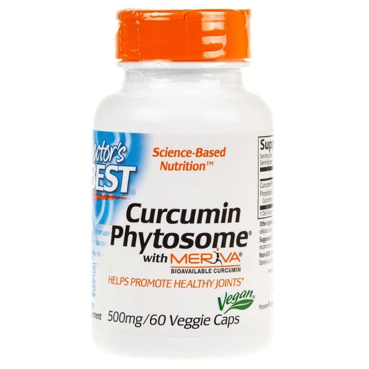 Doctors Best Curcumin Phytosome Meriva, Kurkumin fitoszóma 500 mg kapszula, 60 db