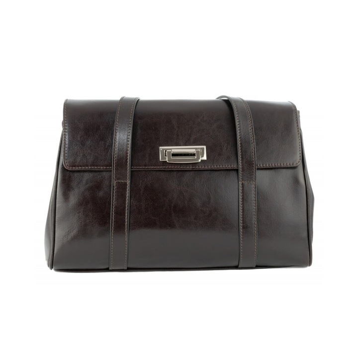 Valódi bőrből készült, kézi és váltáska, barna szinű, 193 modell, TheBagShop