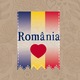 Urs Plus in cutie cu mesaj personalizat "Romania", 12.5 x 9 cm