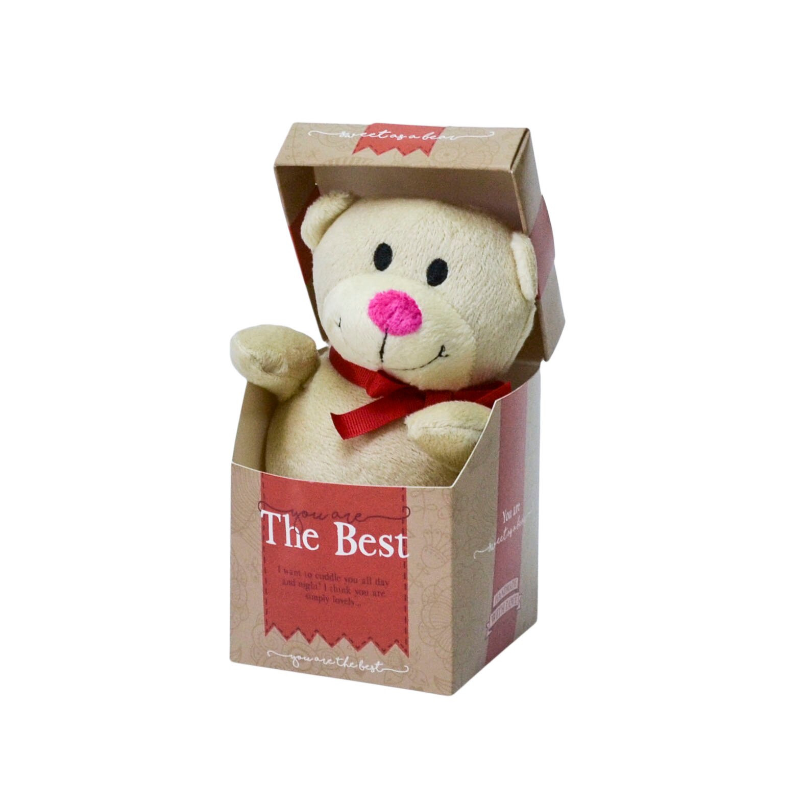 Urs Plus in cutie cu mesaj personalizat 