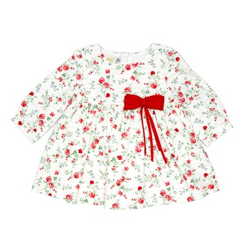 Rochie fete Babybol 10127 alb/rosu 6 ani Rochie fete Babybol 10127 alb/rosu 6 ani