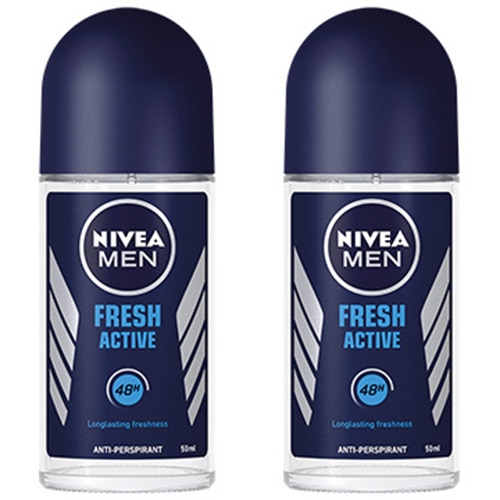 Deodorant roll-on Nivea Men Fresh Activ, 2 x 50 ml