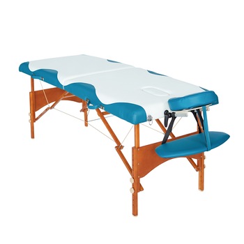 Masa masaj pliabila Royal Comfort alb/turcoaz Masa masaj pliabila Royal Comfort alb/turcoaz