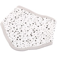 Set 2 bavetici pentru bebelusi, cu imprimeu, inchidere cu capse, 100% bumbac, Multicolor