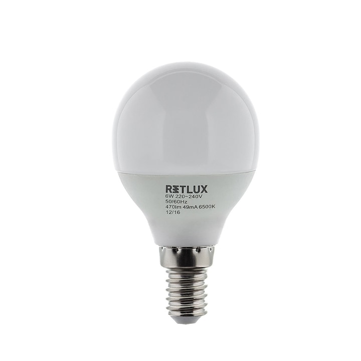 Retlux RLL 270 G45 E14 miniG 6W DL LED izzó (nappali fény 6500K)