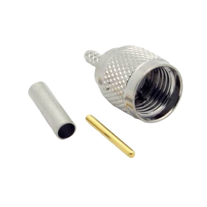 UHF мъжки конектор за коаксиален кабел RG174