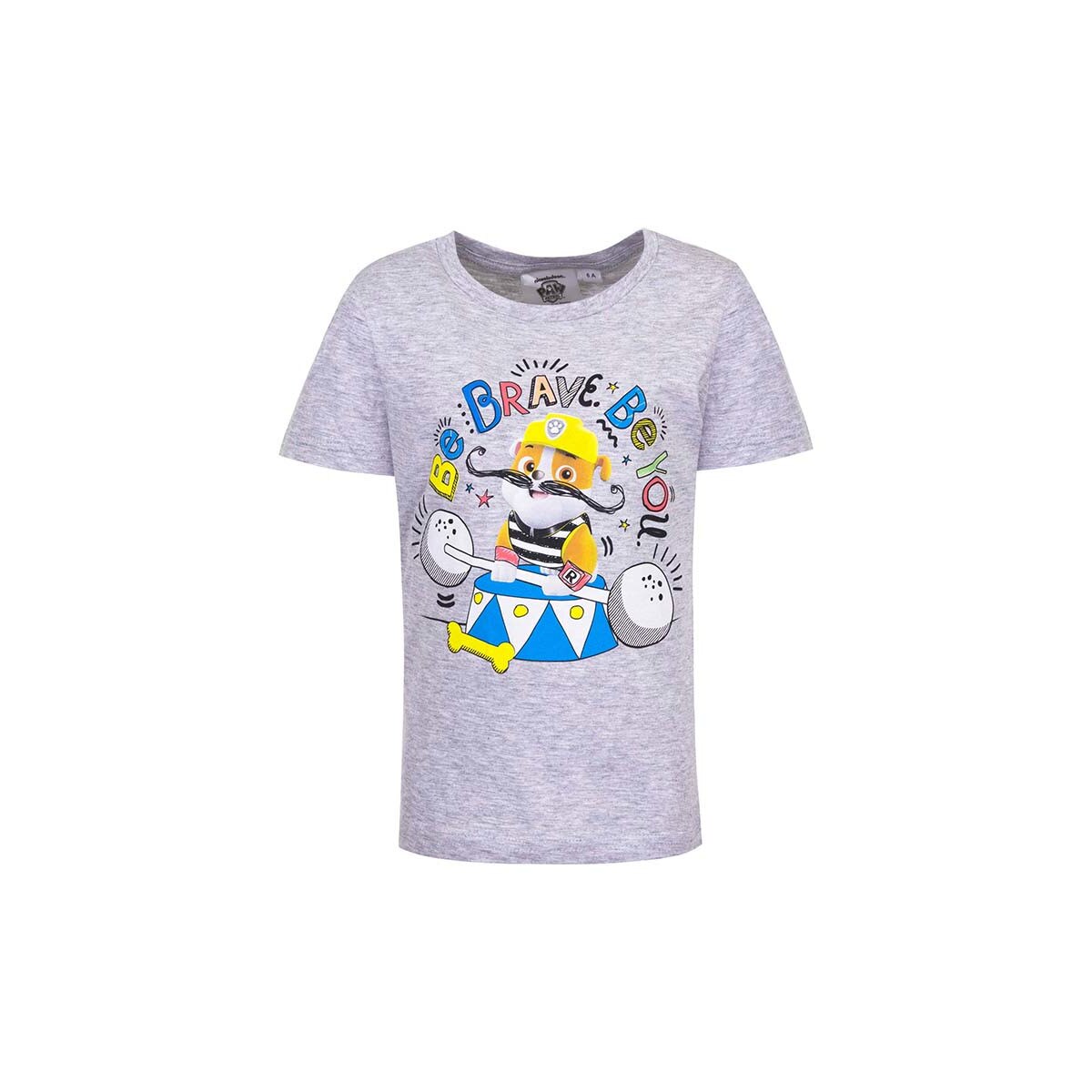 Tricou baieti, Paw Patrol, Be Brave Be You, gri