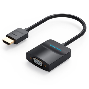 Convertor si adaptor HDMI la VGA,Suport audio,1080P Full HD,0.15 M,Vention Convertor si adaptor HDMI la VGA,Suport audio,1080P Full HD,0.15 M,Vention