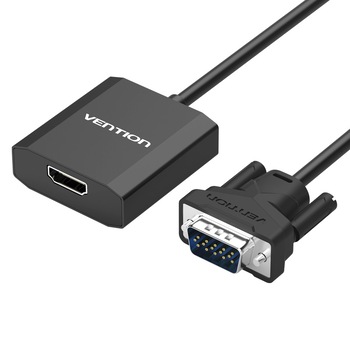 Adaptor si convertor VGA la HDMI ,1080P Full-HD 60Hz , Sincronizare audio si video,0.15 m,Vention Adaptor si convertor VGA la HDMI ,1080P Full-HD 60Hz , Sincronizare audio si video,0.15 m,Vention