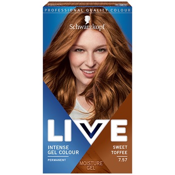 Vopsea de par permanenta sub forma de gel Schwarzkopf LIVE 7.57 Sweet Toffee, 142,5ml Vopsea de par permanenta sub forma de gel Schwarzkopf LIVE 7.57 Sweet Toffee, 142,5ml
