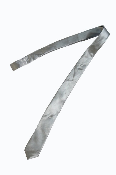 Cravata cu aspect matasos, gri, 155 x 5 cm, Vivo
