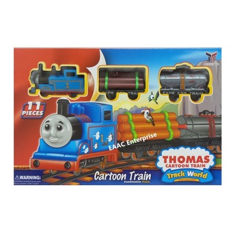 Trenulet electric Thomas cu sina, 3 vagoane Trenulet electric Thomas cu sina, 3 vagoane